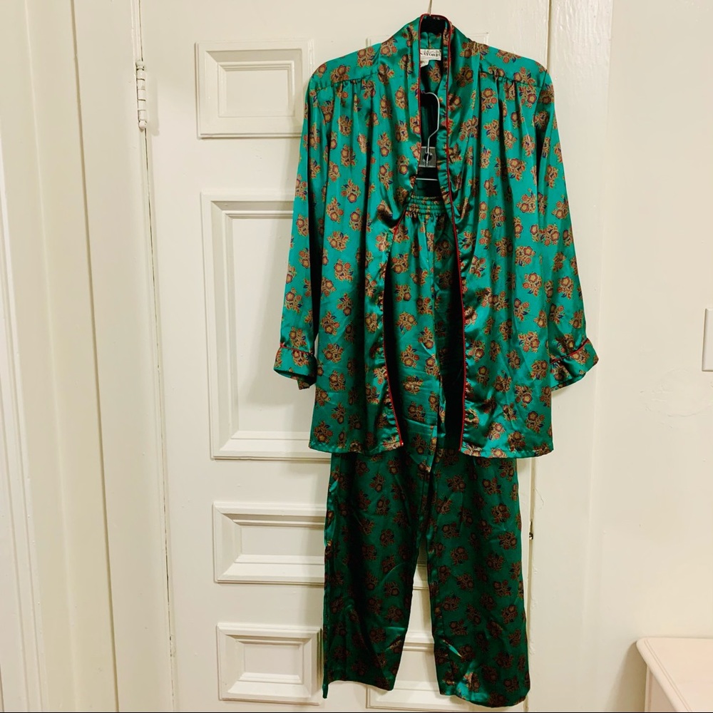 Vintage Natori Silky Suit/PJ Set